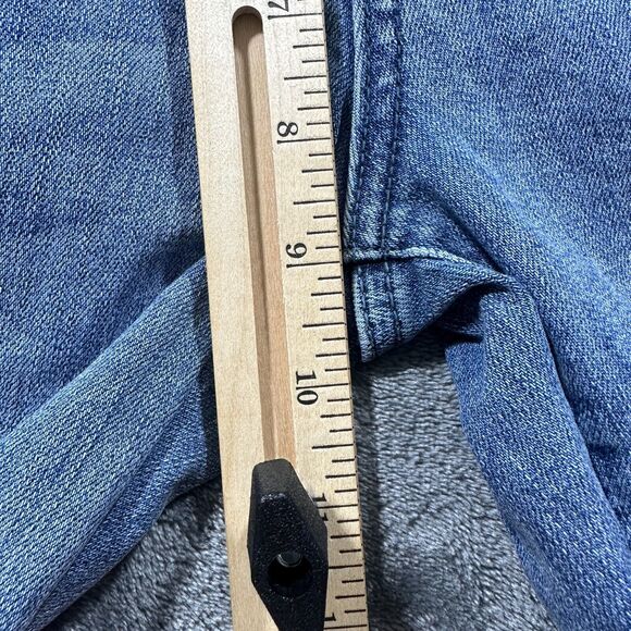 Kut from the Kloth Jeans Womens 4 Blue Crop Straight Leg Raw Hem Denim Pants - Picture 12 of 14